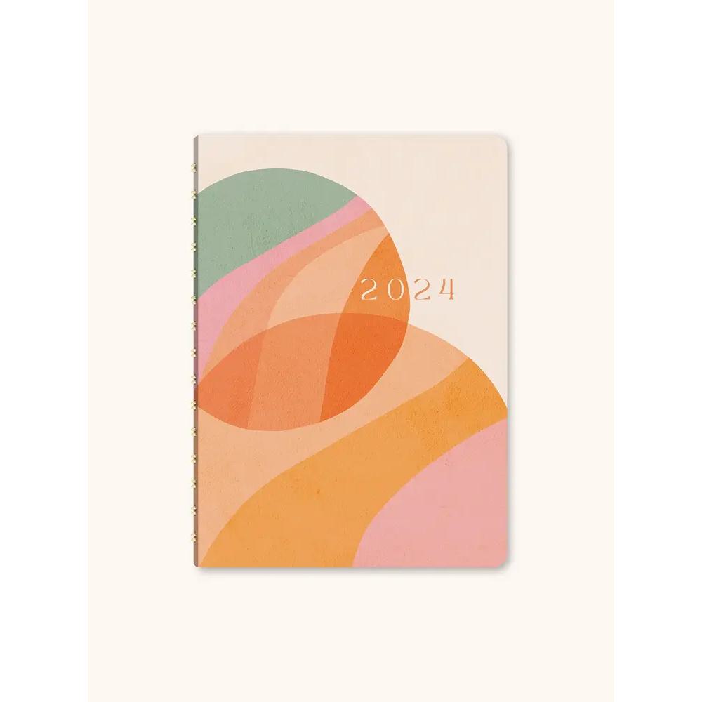 2024 Orange Circle 17 Month Ondine Tabbed Planner Golden Hour